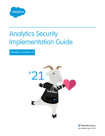 Analytics Security Implementation Guide - Salesforce