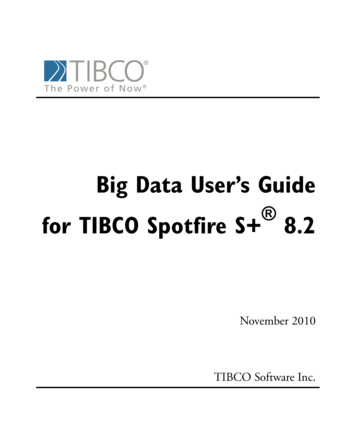 TIBCO Spotfire S Big Data User’s Guide