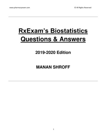 RxExam’s Biostatistics - Pharmacy Exam Review Books And .