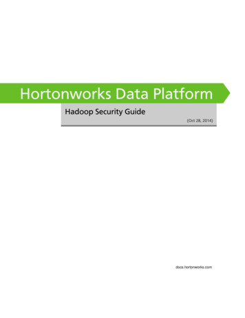 Hortonworks Data Platform - Hadoop Security Guide