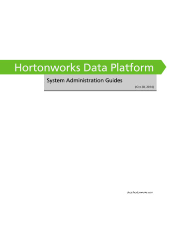 Hortonworks Data Platform - System Administration Guides