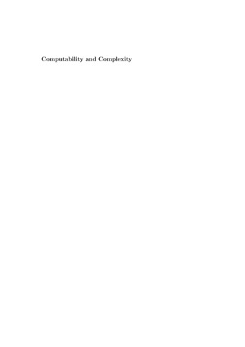 Computability And Complexity - DIKU