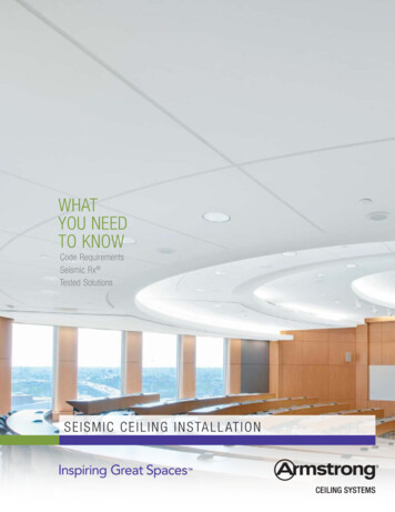 WHAT YOU NEED TO KNOW - Armstrong Ceiling S