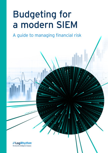 Budgeting For A Modern SIEM - Jas-solution 