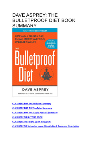 DAVE ASPREY: THE BULLETPROOF DIET BOOK SUMMARY
