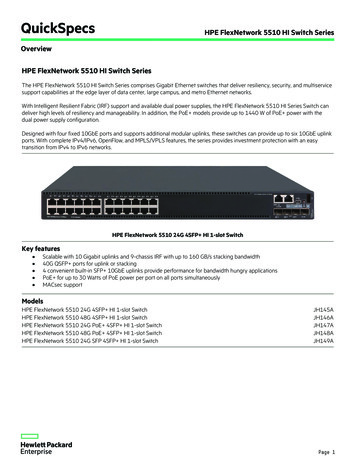HPE FlexNetwork 5510 HI Switch Series
