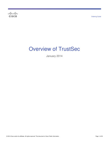 Overview Of TrustSec - Cisco