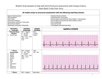 Cardiac Dysrhythmia Overview To Help With ACLS Precourse .