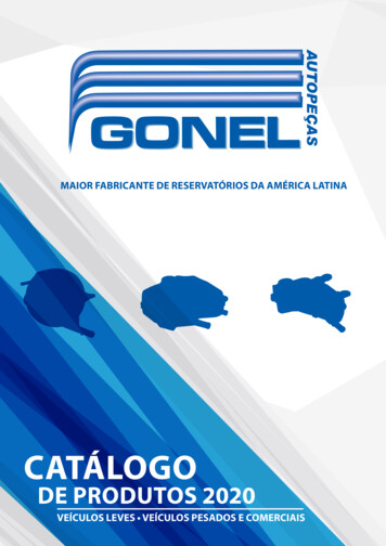 CATÁLOGO DE PRODUTOS 2020 - Gonel