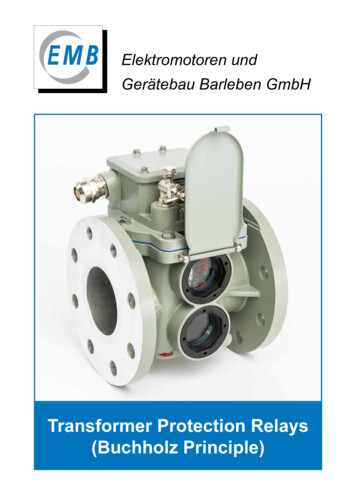 Transformer Protection Relays (Buchholz Principle)