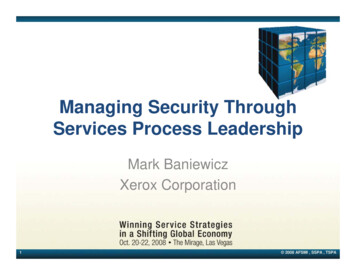 Managing Security Through Services Process Leadership