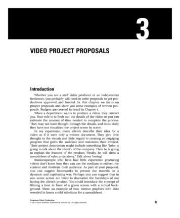VIDEO PROJECT PROPOSALS - Booksite.elsevier 