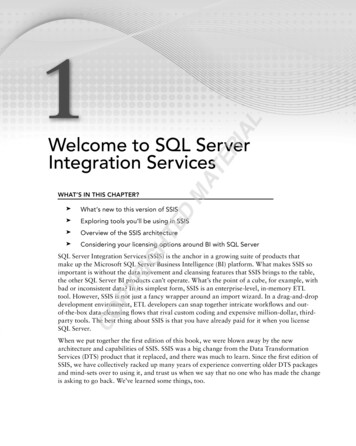 Welcome To SQL Server Integration Services