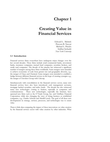 Chapter 1 Creating Value In Financial Services