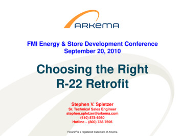 Choosing The Right R-22 Retrofit - EPA