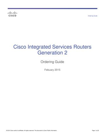 Cisco Integrated Services Routers Generation 2