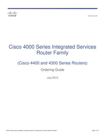 Cisco 4000 Series Integrated Services Router Family .