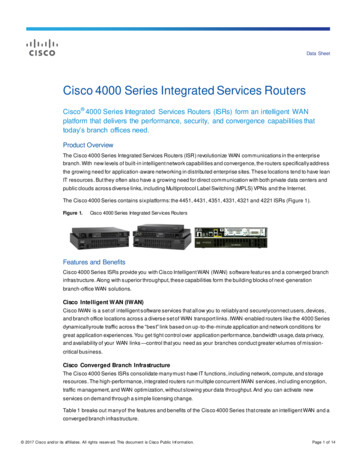 Cisco 4000 Series Integrated Services Routers Data Sheet