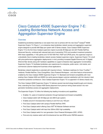 Cisco Catalyst 4500E Supervisor Engine 7-E: Leading .