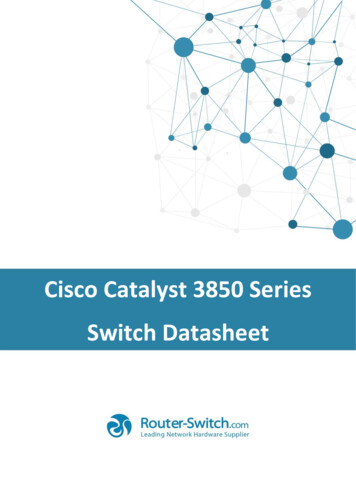 CISCO Catalyst 3850 Switches DATASHEET - Router Switch