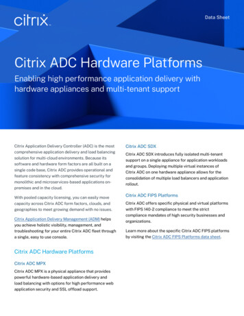 Citrix ADC Hardware Platforms