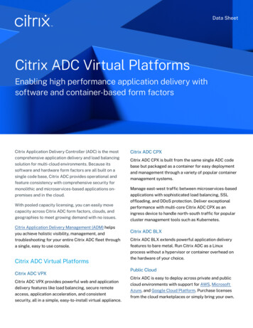 Citrix ADC Virtual Platforms
