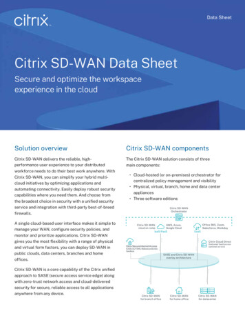 Citrix SD-WAN Data Sheet