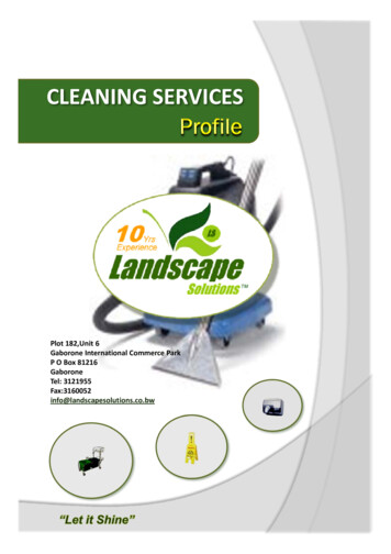CLEANING SERVICES - Landscapesolutions.co.bw