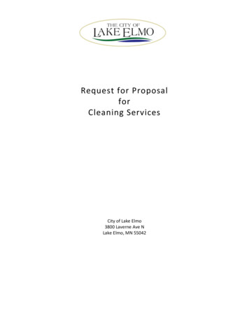 Request For Proposal For Cleaning Services