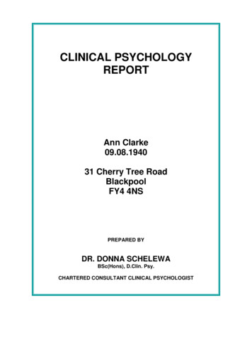CLINICAL PSYCHOLOGY REPORT - OPG