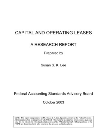CAPITAL AND OPERATING LEASES