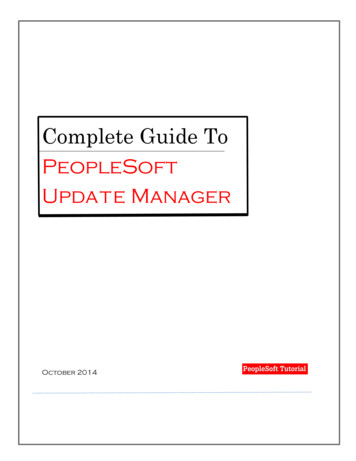 PeopleSoft Upda T E Manager - PeopleSoft Tutorial