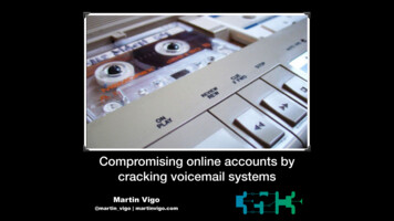 Compromising Online Accounts By Cracking Voicemail Systems