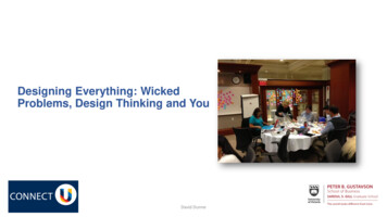 Designing Everything: Wicked Problems, Design Thinking And You