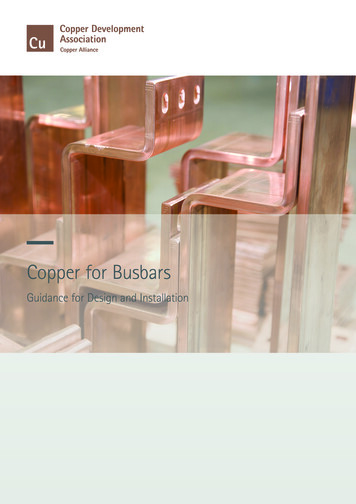 Copper For Busbars - Guidance For Design And Installation