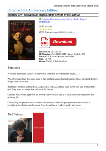 Coraline 10th Anniversary Edition EBook PDF (4.9 MB .