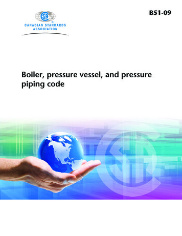 Boiler, Pressure Vessel, And Pressure Piping Code