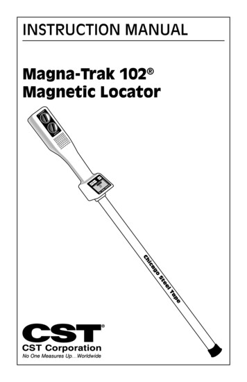 MagnaTrak 102 Manual - EngineerSupply
