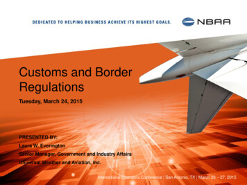 Customs And Border Regulations