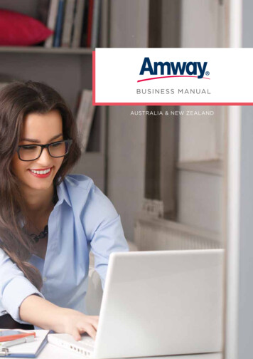 BUSINESS MANUAL - Amway Australia