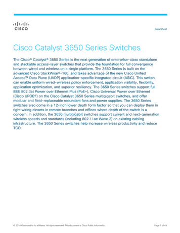 Cisco Catalyst 3650 Series Switches Data Sheet