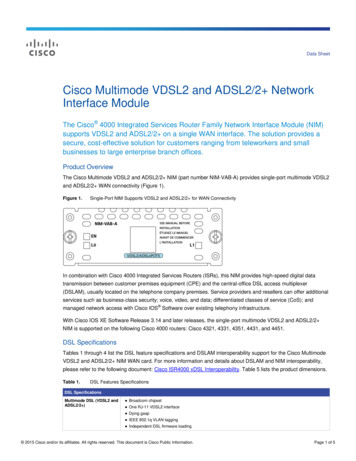 Cisco Multimode VDSL2 And ADSL2/2 Network Interface .