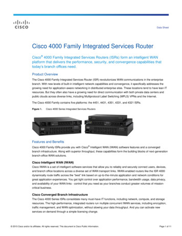 Cisco Integrated Services Router 4000 Family Data Sheet