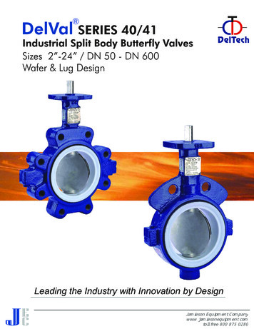 DelVal SERIES 40/41 Industrial Split Body Butterfly Valves .
