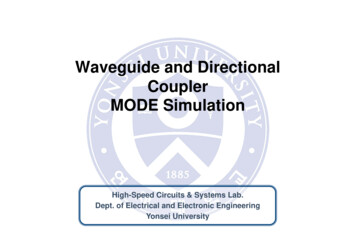 Waveguide And Directional Coupler MODE Simulation