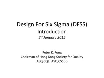 Design For Six Sigma (DFSS) - HKSQ