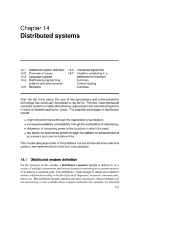 Chapter 14 Distributed Systems - University Of York