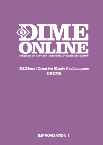 BA(Hons) Creative Music Performance DRUMS