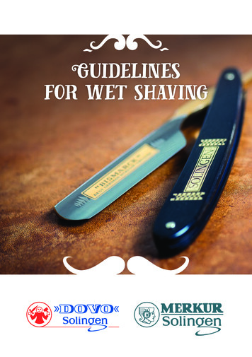 Guidelines For Wet Shaving - DOVO