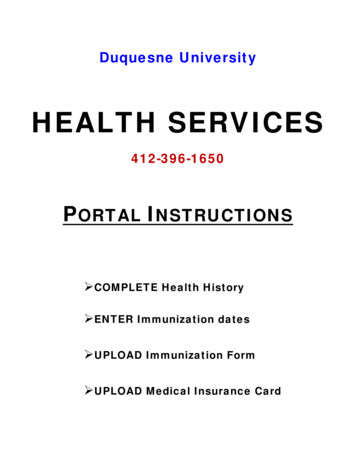 HEALTH SERVICES - Duquesne University